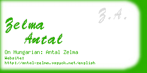 zelma antal business card